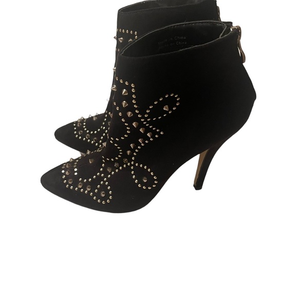 Forever 21 Stilleto Heel Black Ankle Bootie Size 7.5 - Picture 4 of 9